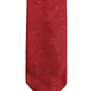 Dolce & Gabbana Red Silk Textured Pattern Adjustable Tied Men Necktie Tie