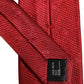 Dolce & Gabbana Red Silk Textured Pattern Adjustable Tied Men Necktie Tie