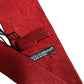 Dolce & Gabbana Red Silk Textured Pattern Adjustable Tied Men Necktie Tie