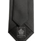 Dolce & Gabbana Black Silk Micro Polka Dot Adjustable Tied Necktie Tie