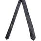Dolce & Gabbana Dark Blue Silk Paisley Adjustable Tied Men Necktie Tie