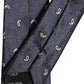 Dolce & Gabbana Dark Blue Silk Paisley Adjustable Tied Men Necktie Tie