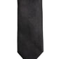 Dolce & Gabbana Black Satin 100% Silk Adjustable Tied Men Necktie Tie