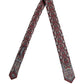 Dolce & Gabbana Bordeaux Printed 100% Silk Adjustable Men Necktie Tie