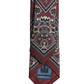 Dolce & Gabbana Bordeaux Printed 100% Silk Adjustable Men Necktie Tie