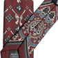 Dolce & Gabbana Bordeaux Printed 100% Silk Adjustable Men Necktie Tie