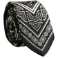 Dolce & Gabbana Black Patterned 100%Silk Adjustable Necktie Accessory Tie