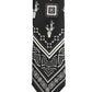 Dolce & Gabbana Black Patterned 100%Silk Adjustable Necktie Accessory Tie