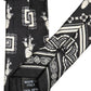Dolce & Gabbana Black Patterned 100%Silk Adjustable Necktie Accessory Tie