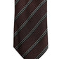 Dolce & Gabbana Burgundy Stripes Silk Adjustable Necktie Accessory Tie