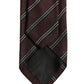 Dolce & Gabbana Burgundy Stripes Silk Adjustable Necktie Accessory Tie