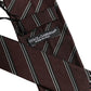 Dolce & Gabbana Burgundy Stripes Silk Adjustable Necktie Accessory Tie