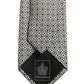 Dolce & Gabbana Black White Geometric Adjustable Necktie Accessory Tie
