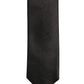 Dolce & Gabbana Black Satin Textured Adjustable Necktie Men Accessory Tie