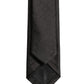 Dolce & Gabbana Black Satin Textured Adjustable Necktie Men Accessory Tie