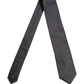 Dolce & Gabbana Dark Blue Geometric Silk Adjustable Necktie Accessory Tie