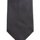 Dolce & Gabbana Dark Blue Geometric Silk Adjustable Necktie Accessory Tie