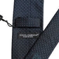 Dolce & Gabbana Men Dark Blue Geometric Silk Adjustable Tied Necktie Tie