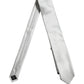 Dolce & Gabbana Gray Satin 100% Silk Adjustable Tied Men Necktie Tie
