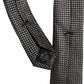 Dolce & Gabbana Dark Gray Textured Silk Adjustable Necktie Accessory Tie