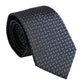 Dolce & Gabbana Dark Blue Silk Geometric Adjustable Tied Necktie Tie