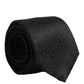 Dolce & Gabbana Black Swirl Pattern Silk Adjustable Necktie Accessory Tie