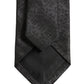Dolce & Gabbana Black Jacquard Silk Adjustable Necktie Men Accessory Tie