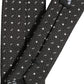 Dolce & Gabbana Dark Gray Polka Dot Silk Adjustable Necktie Accessory Tie