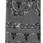 Dolce & Gabbana Men Gray Bee Silk Skinny Twilly Foulard Scarf