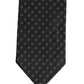 Dolce & Gabbana Black Geometric Circle Adjustable Necktie Accessory Tie