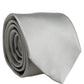 Dolce & Gabbana Gray Satin 100% Silk Adjustable Tied Men Necktie Tie