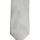 Dolce & Gabbana Gray Satin 100% Silk Adjustable Tied Men Necktie Tie