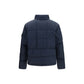 Stone Island Blue Nylon Full-Length Jacket