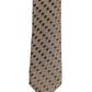 Dolce & Gabbana Brown Patterned Wool Adjustable Necktie Men Accessory Tie