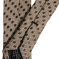 Dolce & Gabbana Brown Patterned Wool Adjustable Necktie Men Accessory Tie