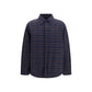 Off-White Blue Cotton Pattern Shirt