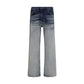 Off-White Gray Cotton Straight-Leg Jeans