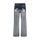 Off-White Gray Cotton Straight-Leg Jeans
