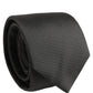 Dolce & Gabbana Black Silk Micro Polka Dot Adjustable Tied Necktie Tie