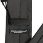Dolce & Gabbana Black Silk Micro Polka Dot Adjustable Tied Necktie Tie