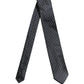 Dolce & Gabbana Dark Blue Polka Dot Silk Adjustable Necktie Accessory Tie