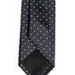 Dolce & Gabbana Dark Blue Polka Dot Silk Adjustable Necktie Accessory Tie