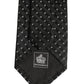 Dolce & Gabbana Black Jacquard Silk Adjustable Men Necktie Accessory Tie
