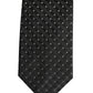 Dolce & Gabbana Black Jacquard Silk Adjustable Men Necktie Accessory Tie