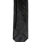 Dolce & Gabbana Black Silk Jacquard Adjustable Men Necktie Accessory Tie