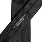 Dolce & Gabbana Black Silk Jacquard Adjustable Men Necktie Accessory Tie