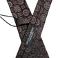 Dolce & Gabbana Dark Purple Geometric Adjustable Necktie Accessory Tie