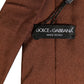 Dolce & Gabbana Brown Silk Classic Adjustable Men Necktie Accessory Tie
