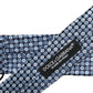 Dolce & Gabbana Blue Circle Pattern Silk Adjustable Necktie Accessor Tie