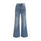 Ami Paris Blue Cotton Flared Jeans